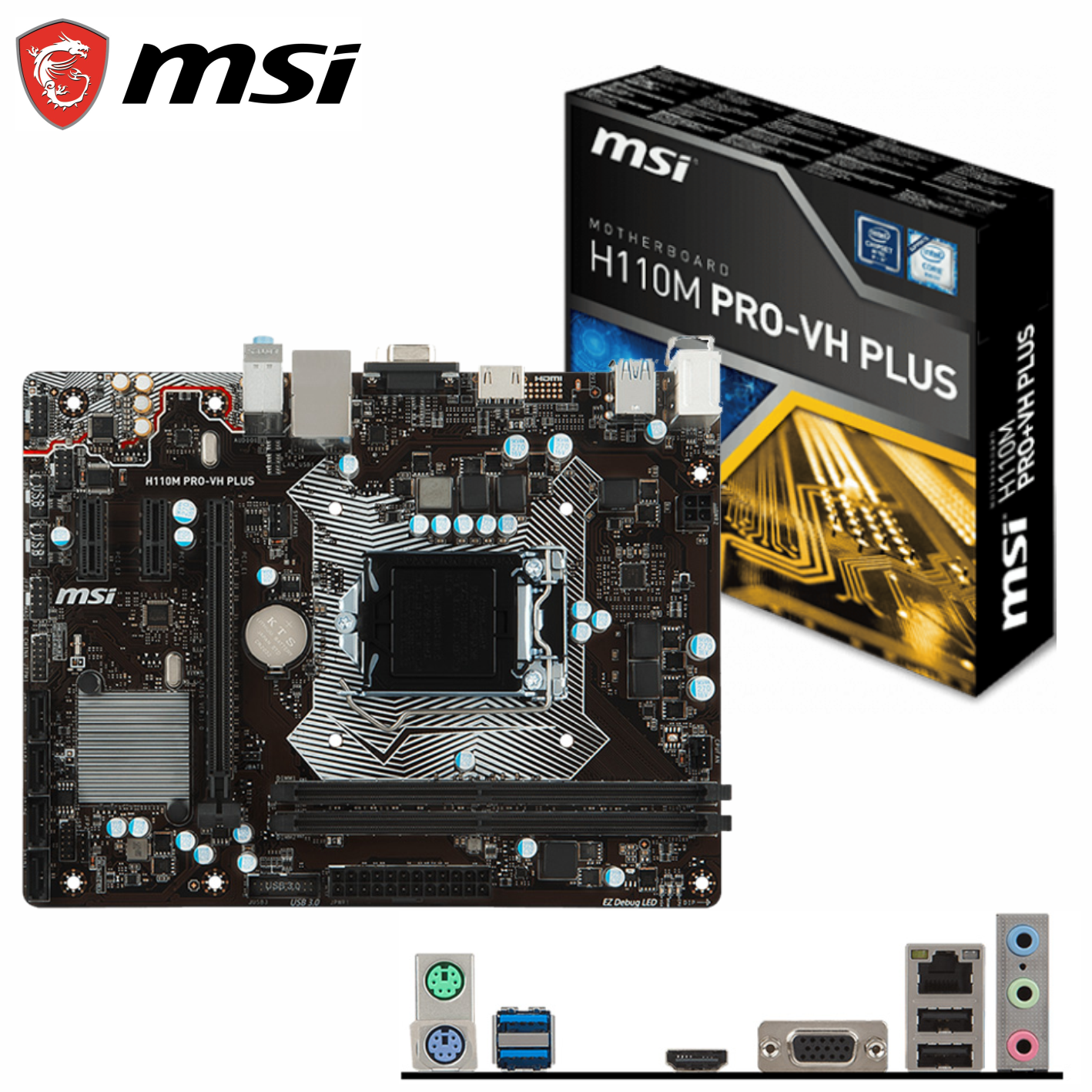 Mainboard MSI H110M PRO-VH PLUS, LGA1151, H110, DDR4, SATA 6.0, USB 3.1, VD/SN/NW