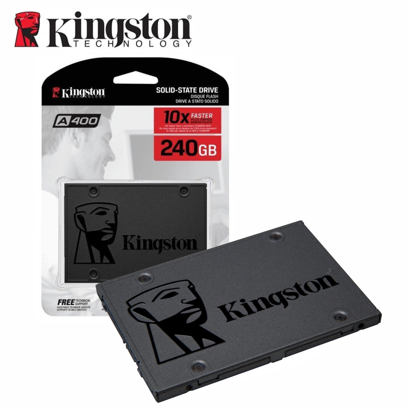 Disco Solido SSD Kingston A400, 240GB, SATA 6Gb/s