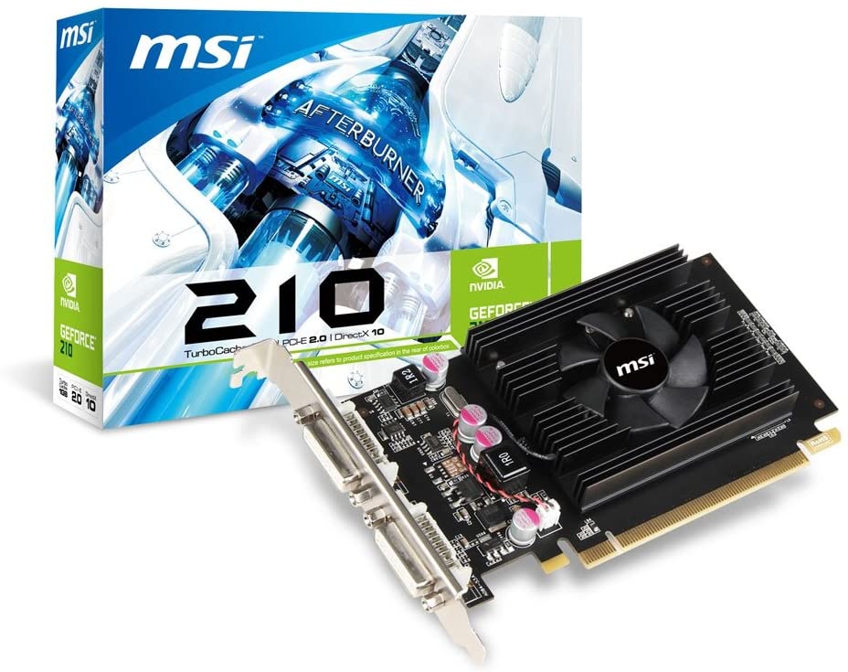 MSI NVIDIA GeForce 210, 512MB DDR2, PCI Express 2.0 tarjeta gráfica N210-512D2
