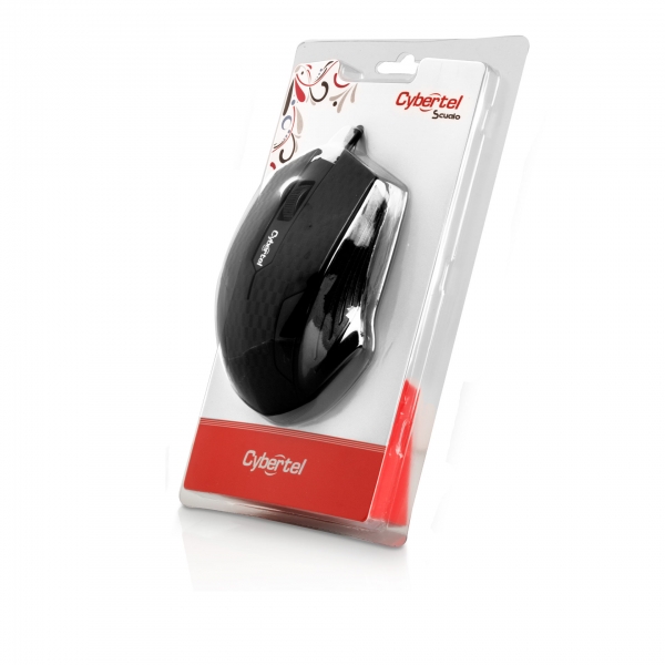 Mouse Óptico Cybertel SCUALO CYB M201, USB, NEGRO