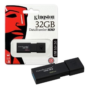 Memoria USB Kingston 32 GB DT100 G3 3.0 Negro