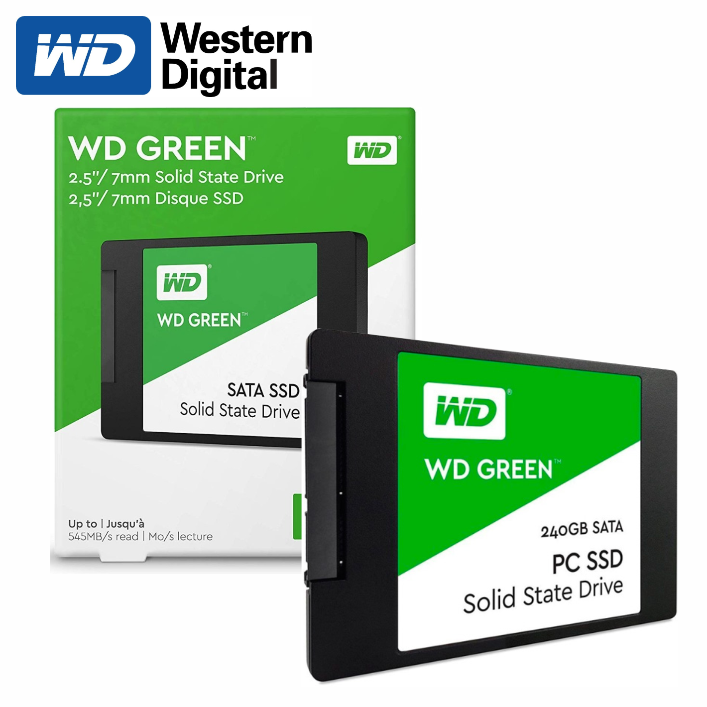 Disco Solido SSD Western Digital Green, 240GB, SATA 6Gb/s, 2.5