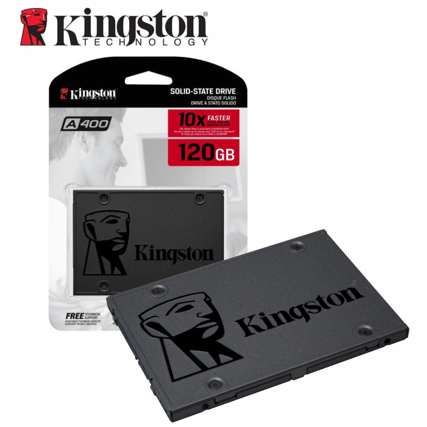 Disco Solido SSD Kingston A400, 120GB, SATA 6Gb/s