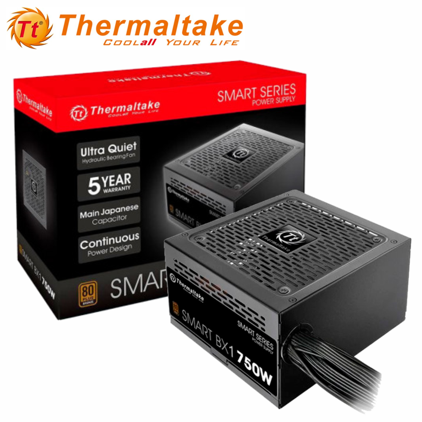 Fuente de poder Thermaltake 750W Smart Series