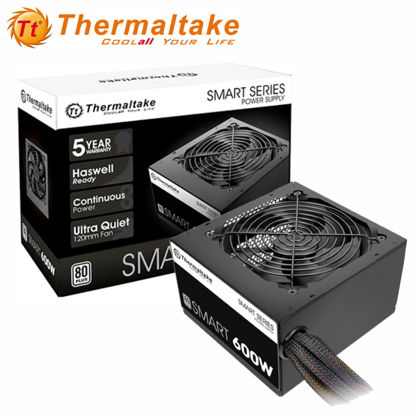 Fuente de poder Thermaltake 600W Smart Series